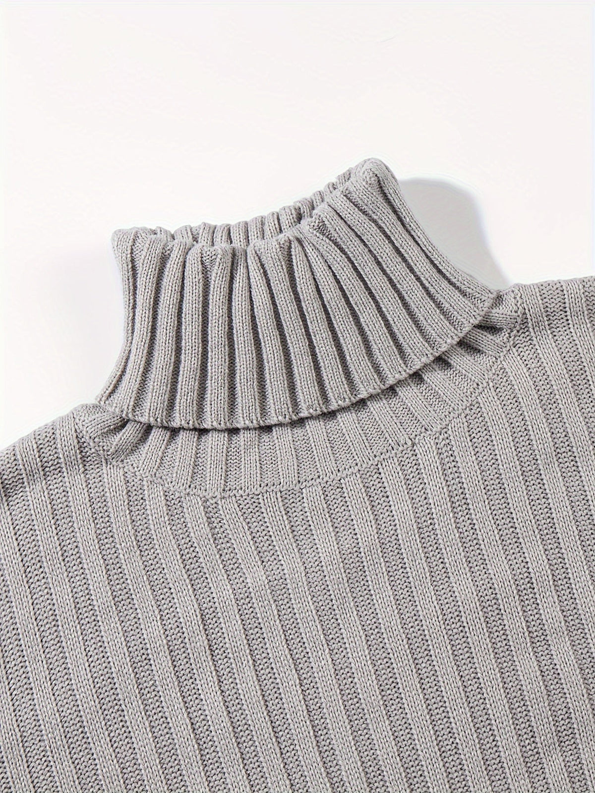 Women's Relaxed Rib Knit High Neck Jumper