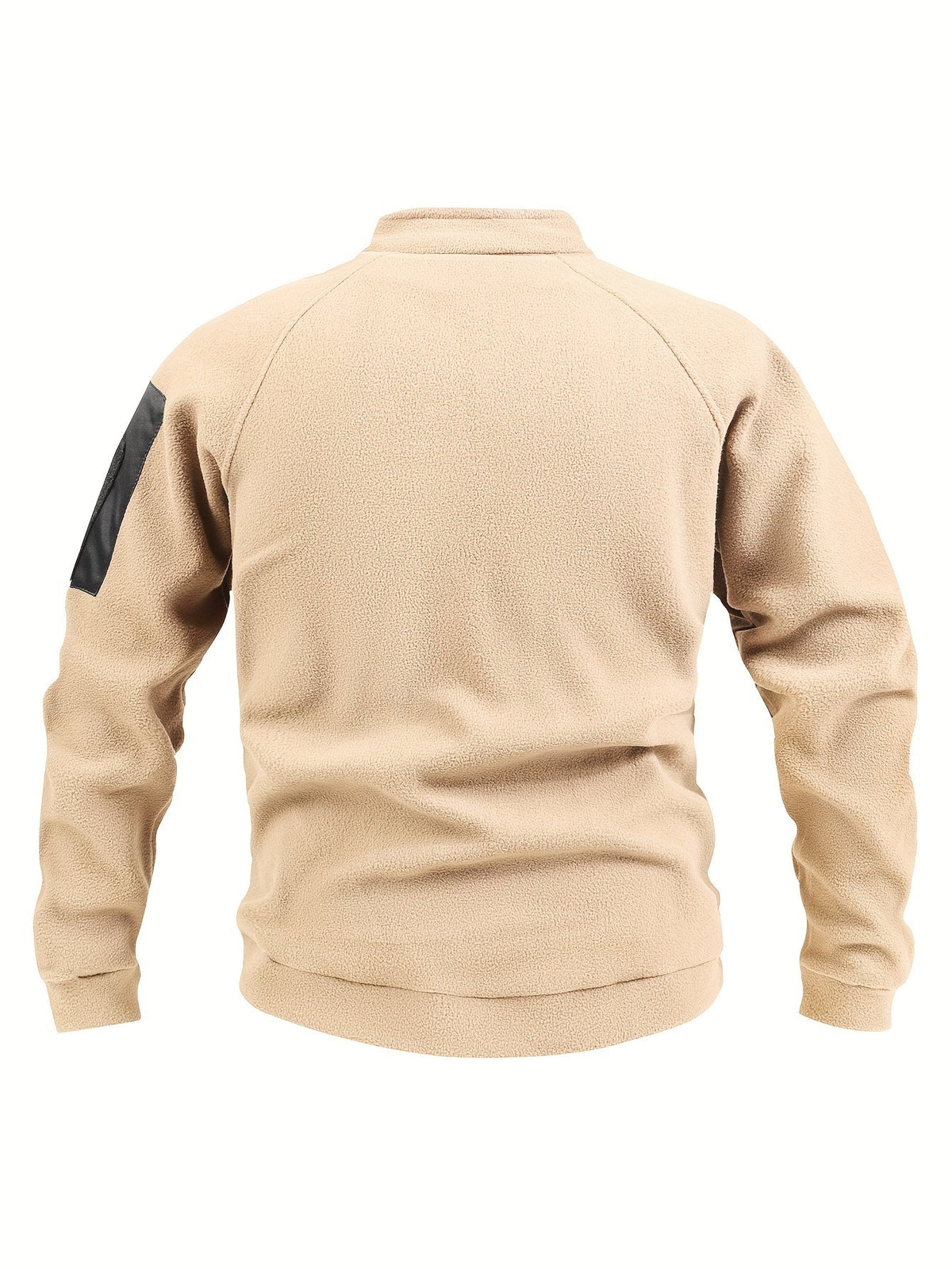 Women's Mock Neck Plush Pullover with Contrast Zip Detail