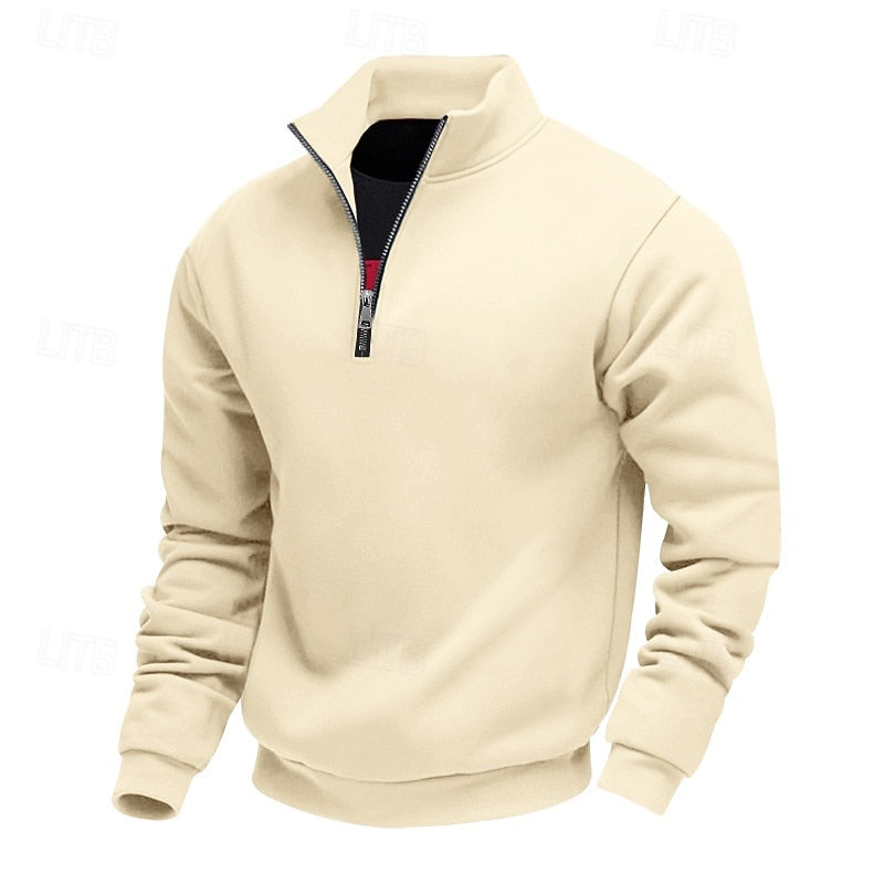 Women's Classic Zip Collar Relaxed Sweatshirt