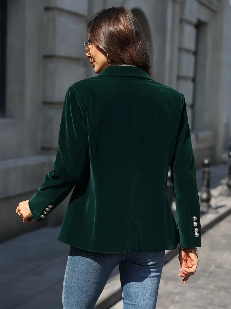 Women's Velvet Evening Blazer with Subtle Sheen
