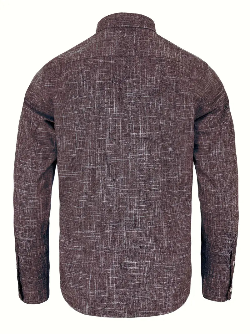 Men's Slim Modern Dress Shirt with Two-Tone Collar