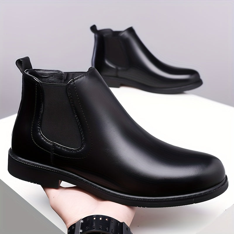 Women's Smooth Pull-On Chelsea Boots with Grip Sole