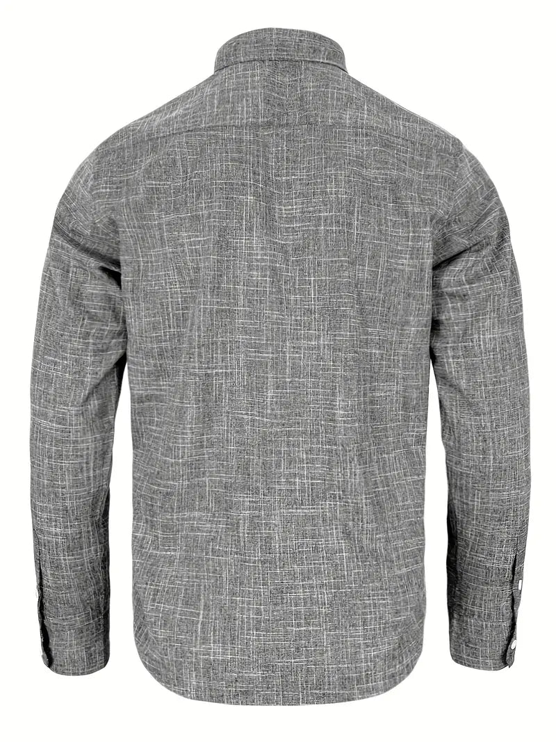 Men's Slim Modern Dress Shirt with Two-Tone Collar