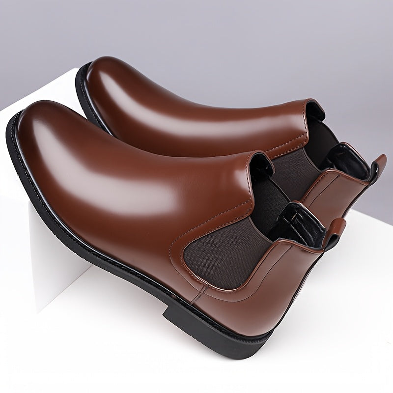 Women's Smooth Pull-On Chelsea Boots with Grip Sole