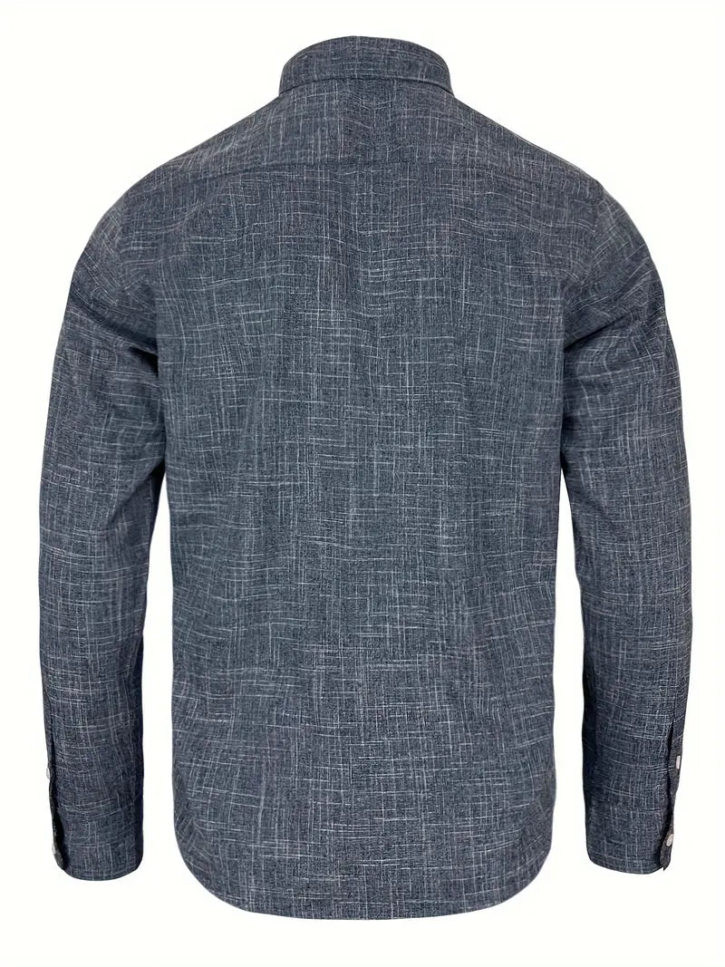 Men's Slim Modern Dress Shirt with Two-Tone Collar