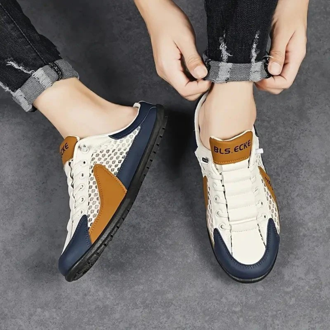 Men's Breathable Slip On Mule Sneakers Lightweight Casual Shoes