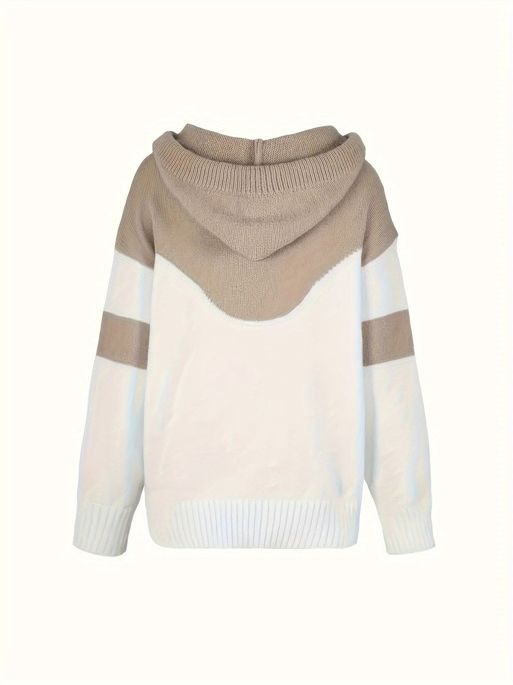 Women's Contrast Colour Relaxed Hooded Jumper