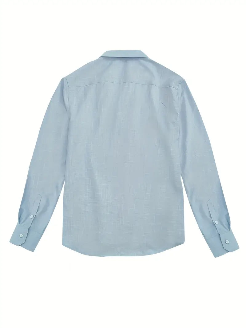 Men's Slim Modern Dress Shirt with Two-Tone Collar