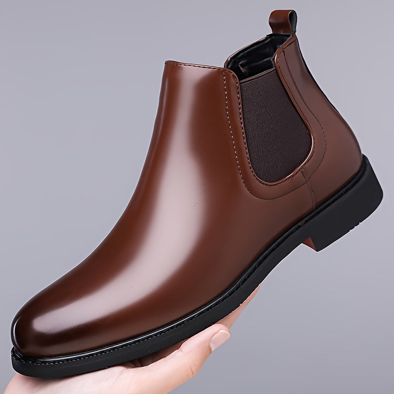 Women's Smooth Pull-On Chelsea Boots with Grip Sole