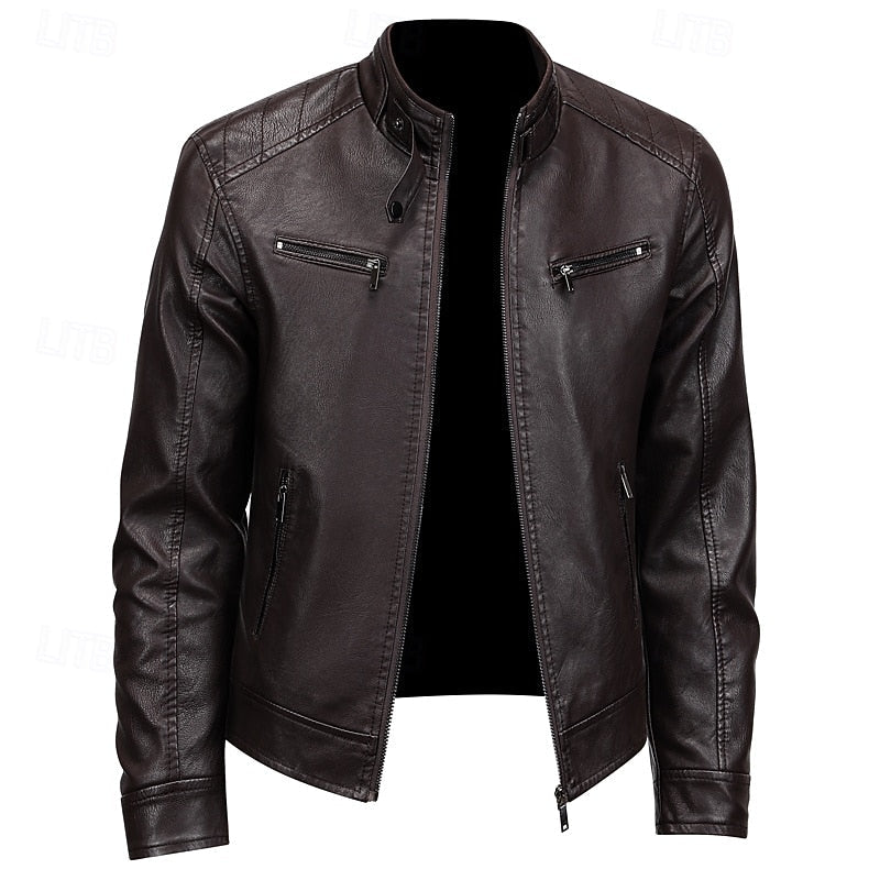 Women's Lined Everyday Moto Jacket - Brown