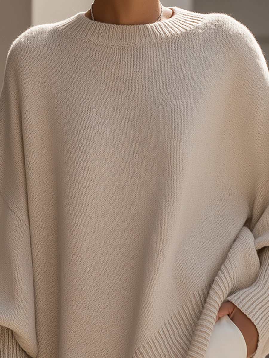 Women's Oversized Batwing Knit Sweater