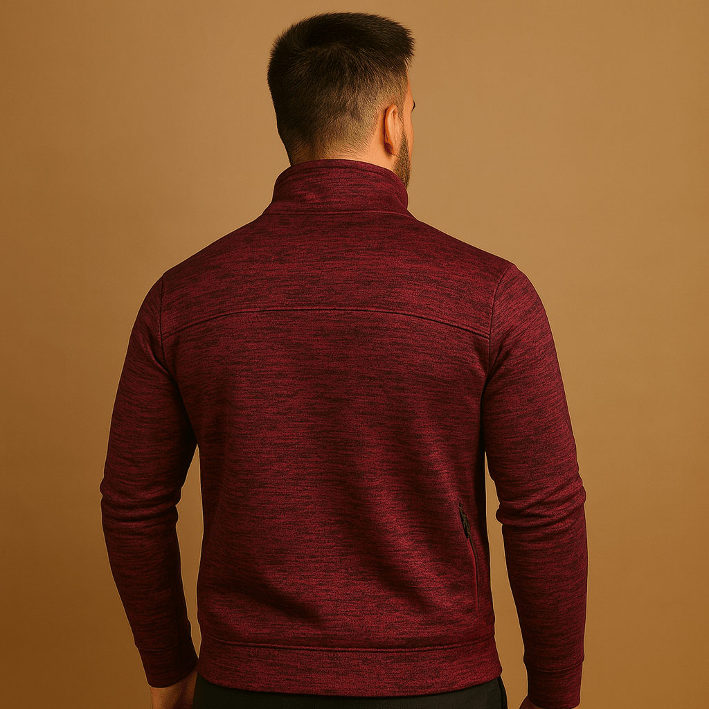Men's Zipped Pocket Lightweight Layering Jacket with High Collar