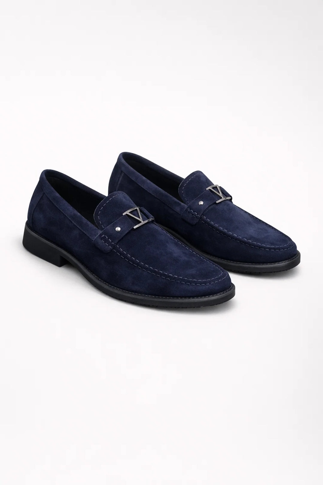 Men's Metal Bit Loafers Moc Toe Smart Shoes