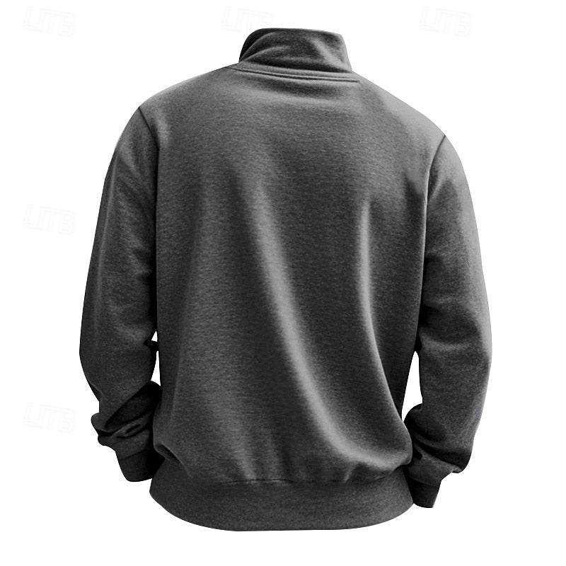 Women's Classic Zip Collar Relaxed Sweatshirt