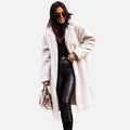 Women's Plush Faux‑Fleece Long Coat