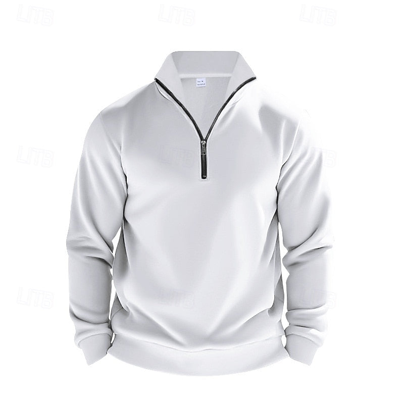 Women's Classic Zip Collar Relaxed Sweatshirt