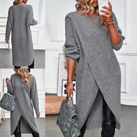 Women's Longline Rib Knit Open Cardigan