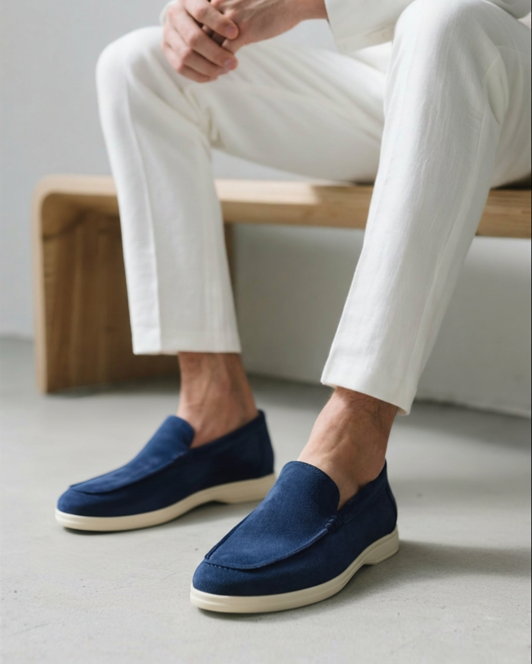 Men's Suede Slip On Loafers Casual Comfort Everyday Shoes