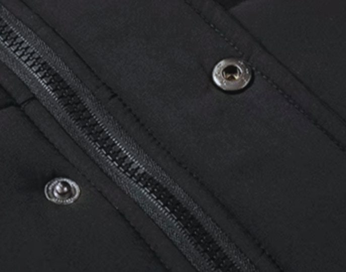 Men's Faux Fur Hood Quilted Jacket With Fleece Interior