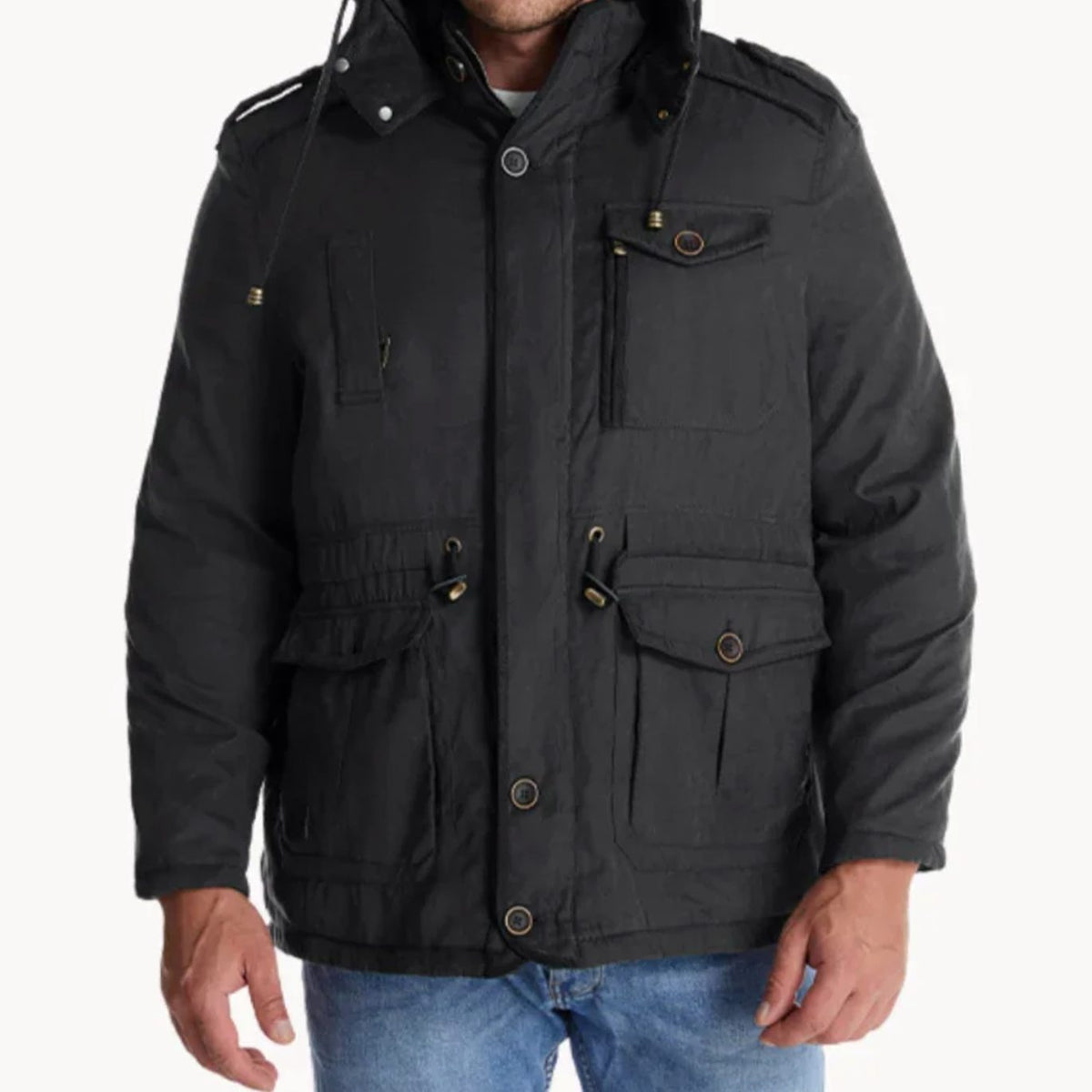 Men's Insulated Utility Parka With Removable Hood