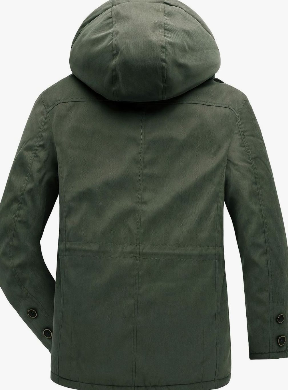Men's Thick Padded Workwear Jacket with Cinch Hood