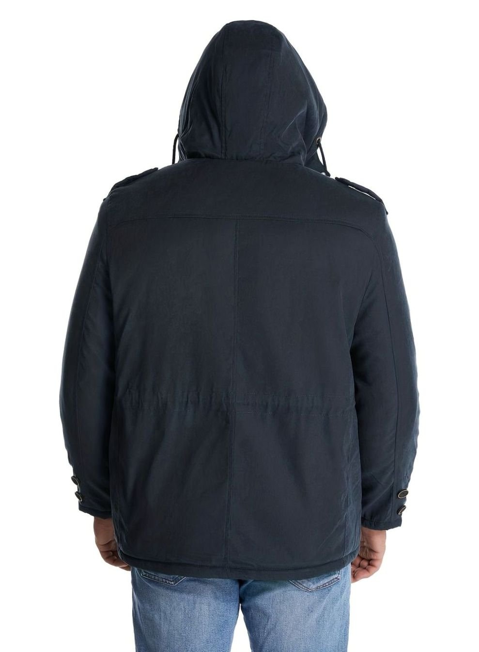 Men's Thick Padded Workwear Jacket with Cinch Hood
