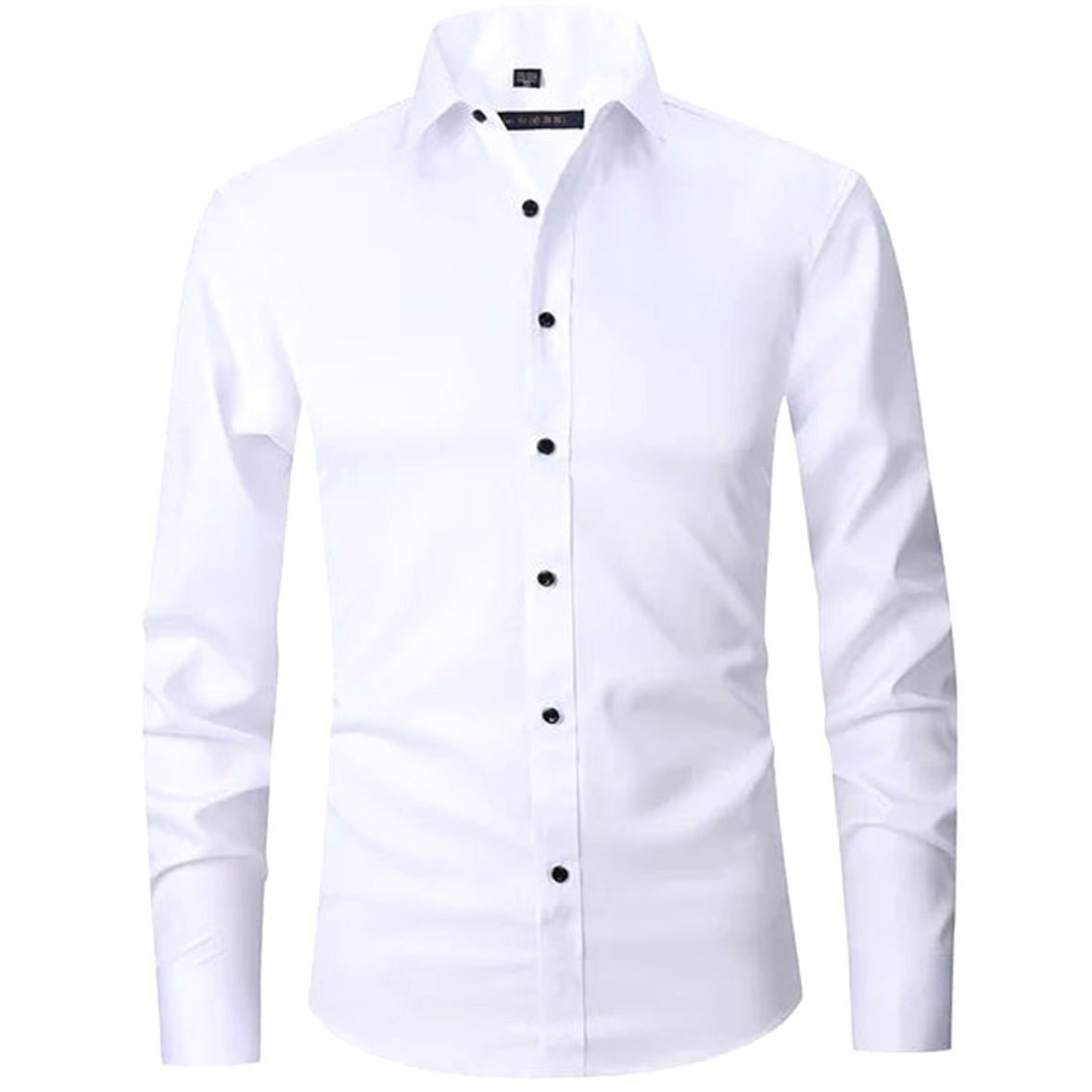 Men's Crease-Resistant Tailored Business Shirt - White