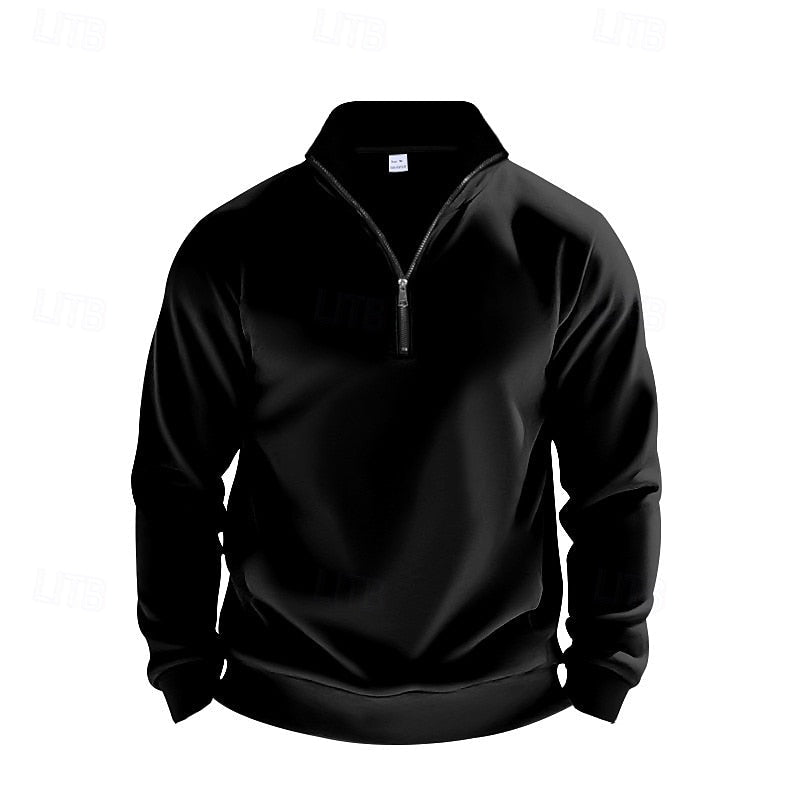 Women's Classic Zip Collar Relaxed Sweatshirt