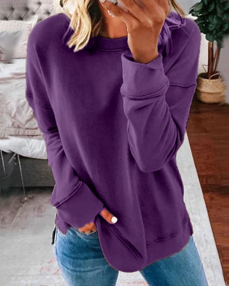 Women's Relaxed Fit Crew Neck Sweatshirt