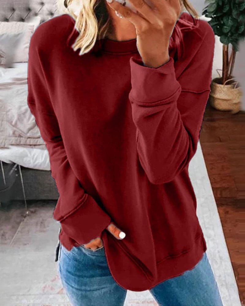 Women's Relaxed Fit Crew Neck Sweatshirt