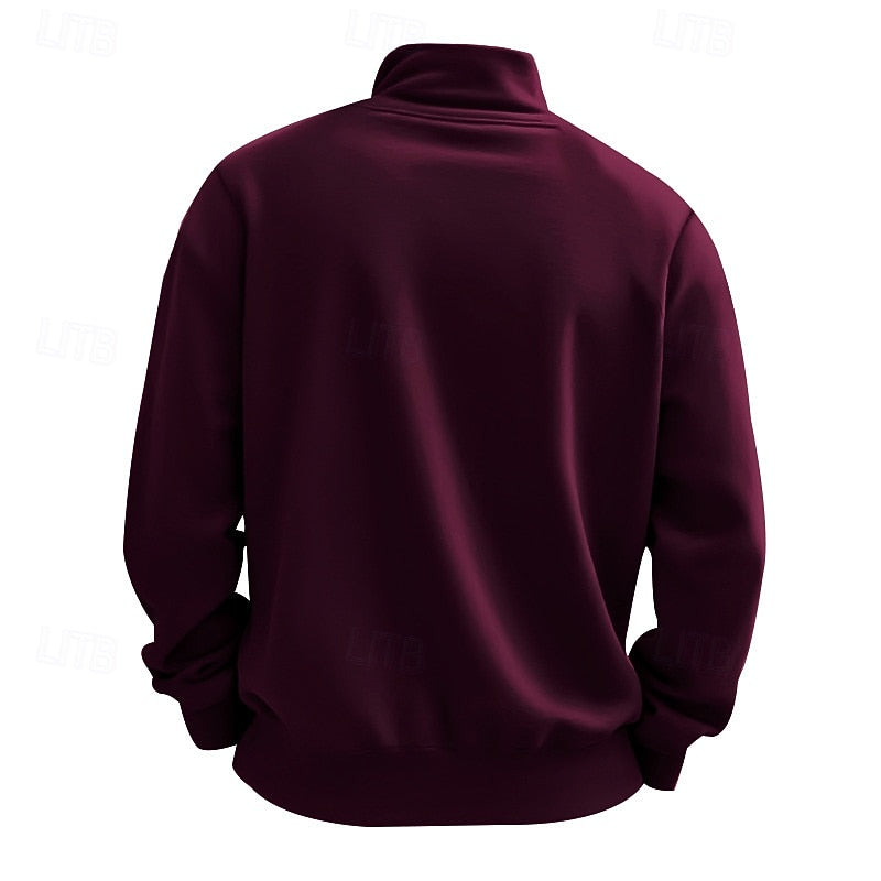 Women's Classic Zip Collar Relaxed Sweatshirt