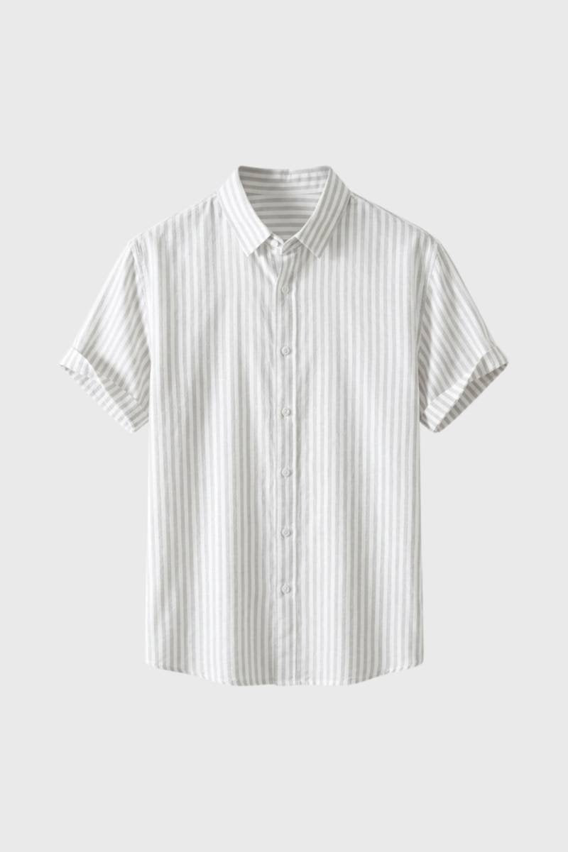 Men's Printed Button Front Shirt With Neat Collar