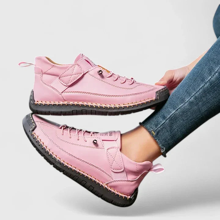 Women's Lightweight Cushioned Walking Trainers - Pink