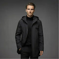 Men's Insulated Hooded Parka Long Winter Coat for Cold