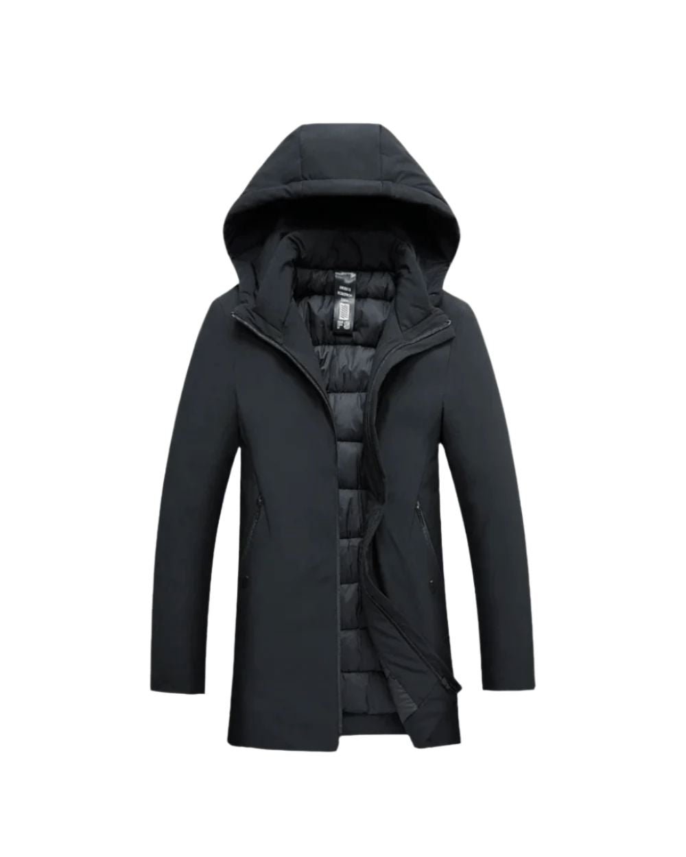 Men's Insulated Hooded Parka Long Winter Coat for Cold