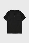 Men's Henley T Shirt Button Placket Everyday Top