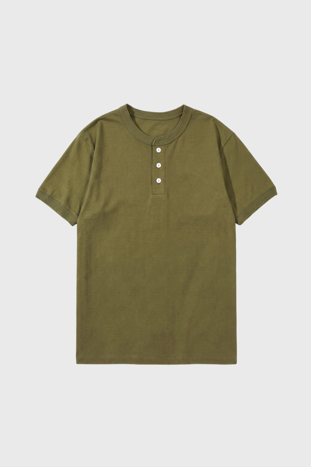 Men's Henley T Shirt Button Placket Everyday Top