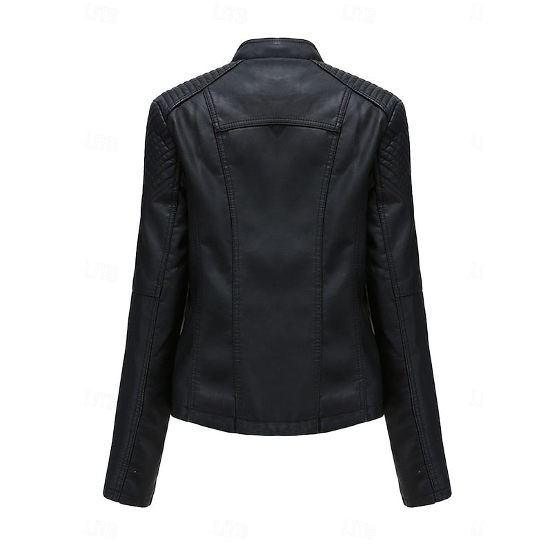 Women's Figure-Following Classic Biker Jacket