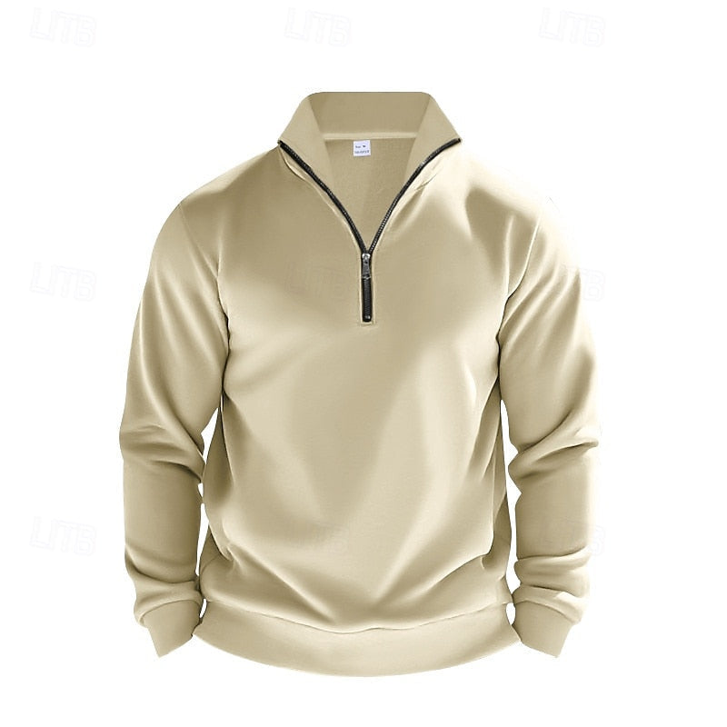 Women's Classic Zip Collar Relaxed Sweatshirt