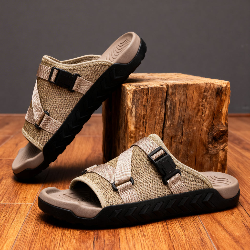 Men's Adjustable Strap Outdoor Sandals With Cushioned Footbed