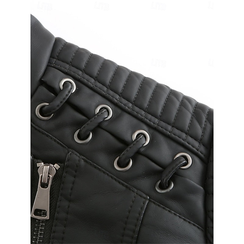 Women's Figure-Following Classic Biker Jacket