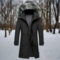 Men's Water Repellent Winter Parka Long Hooded Coat