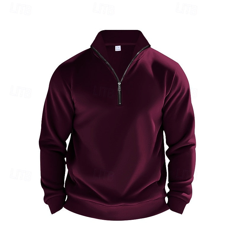 Women's Classic Zip Collar Relaxed Sweatshirt