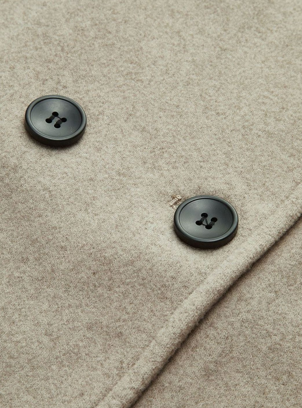 Women's Wool Pea Coat With Wind-Blocking Stand Collar