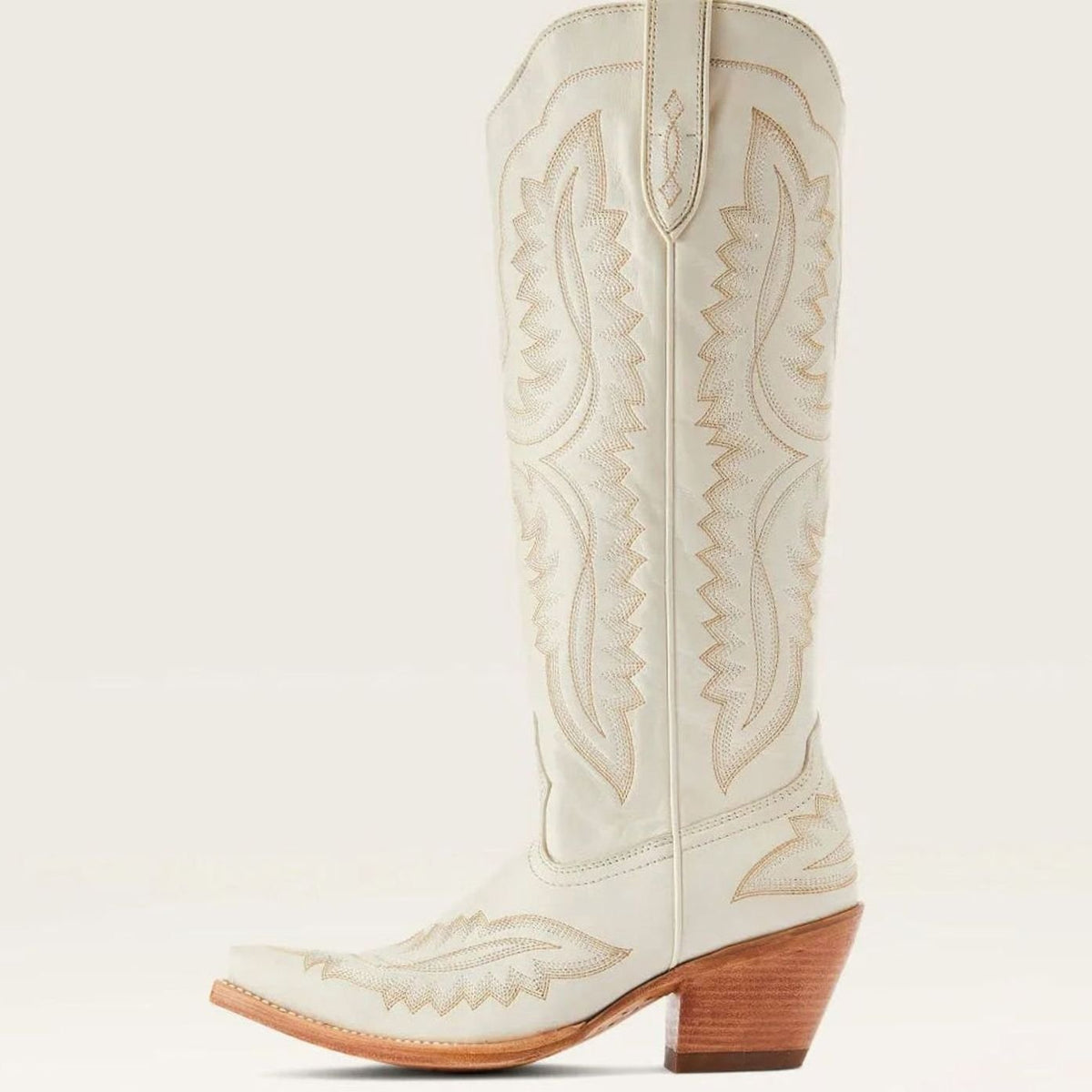 Women's Stitched Western Knee-High Boots with Stacked Heel