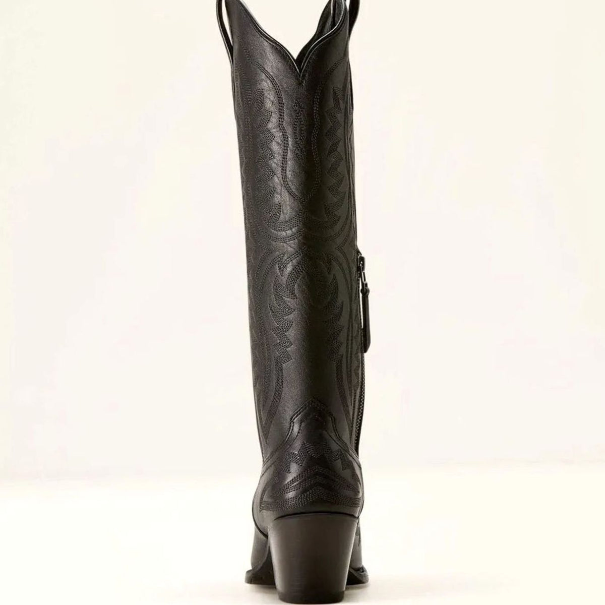 Women's Stitched Western Knee-High Boots with Stacked Heel