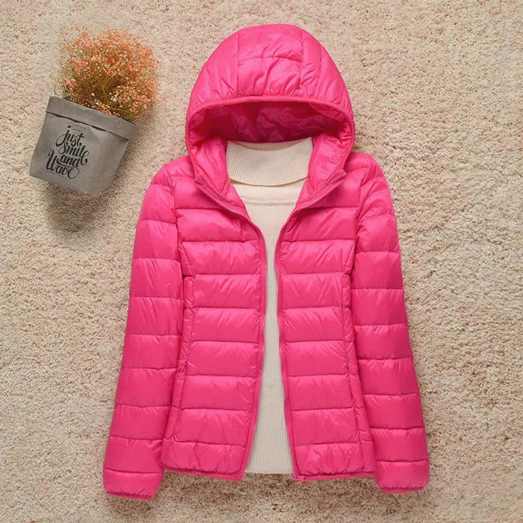 Women's Lightweight Hooded Quilted Jacket Packable Puffer