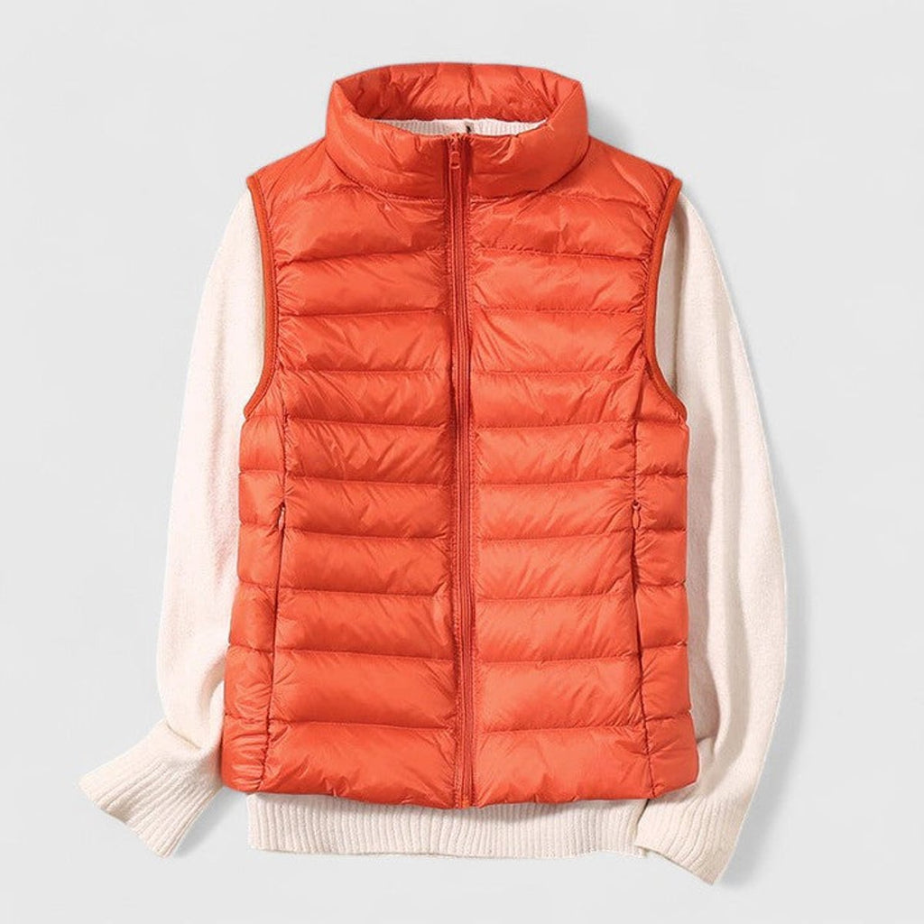 Women's Lightweight Quilted Sleeveless Puffer Vest Zip-Up