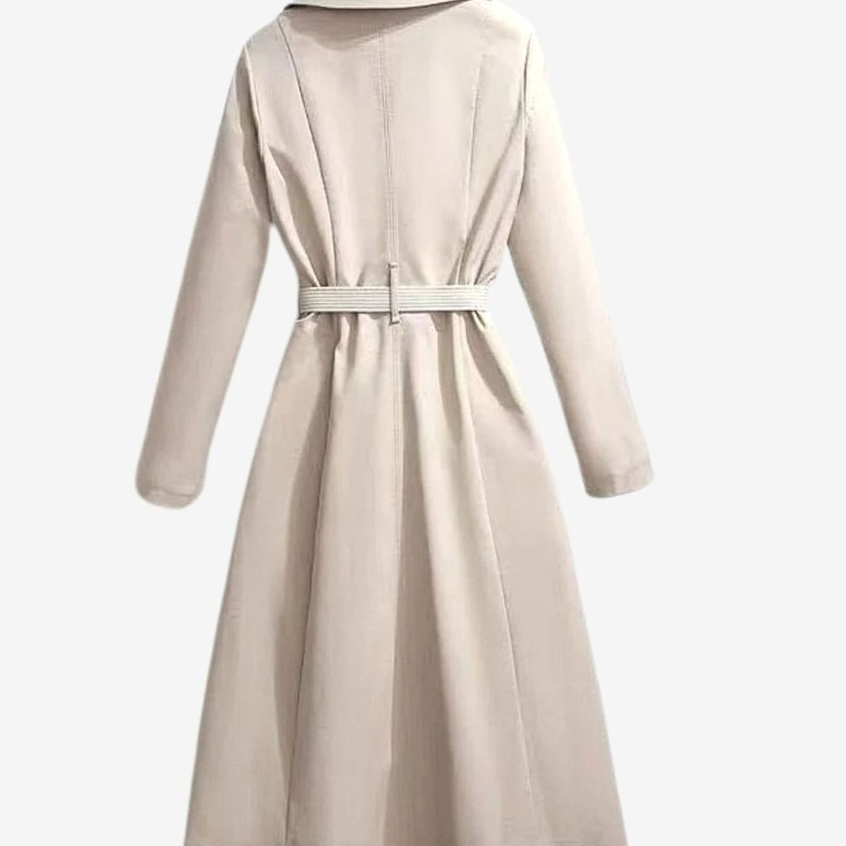 Women's Tie-Waist Longline Trench Coat