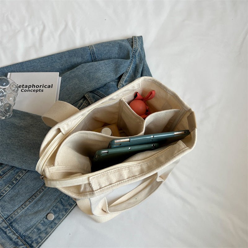 Women's Multifunction Crossbody Canvas Tote Bag Adjustable Strap